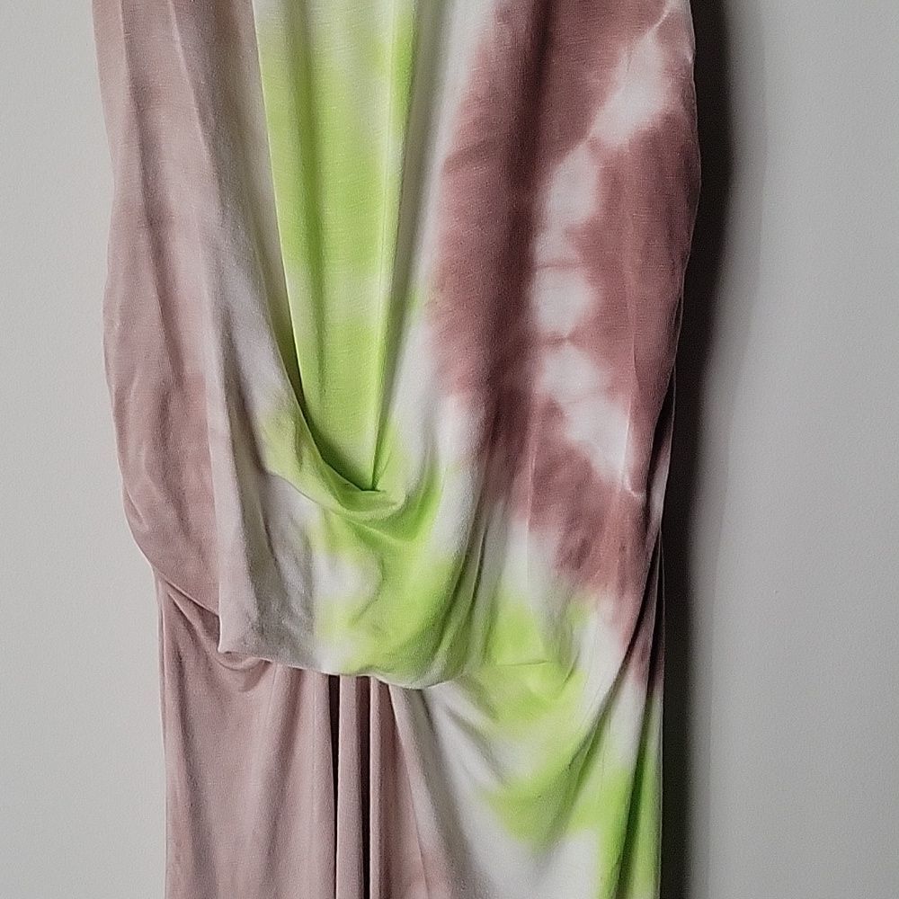 Young Fabulous Broke XS Hamptons Long Maxi Dress Bodycon Tie Dye Ombre Sexy Neon - Picture 4 of 13